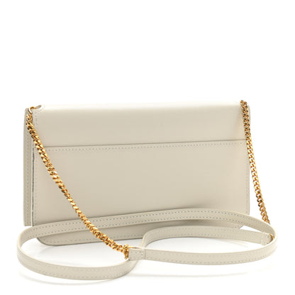 Saint Laurent Smooth Calfskin Monogram Phone Holder Crossbody Crema Soft 3 of 10