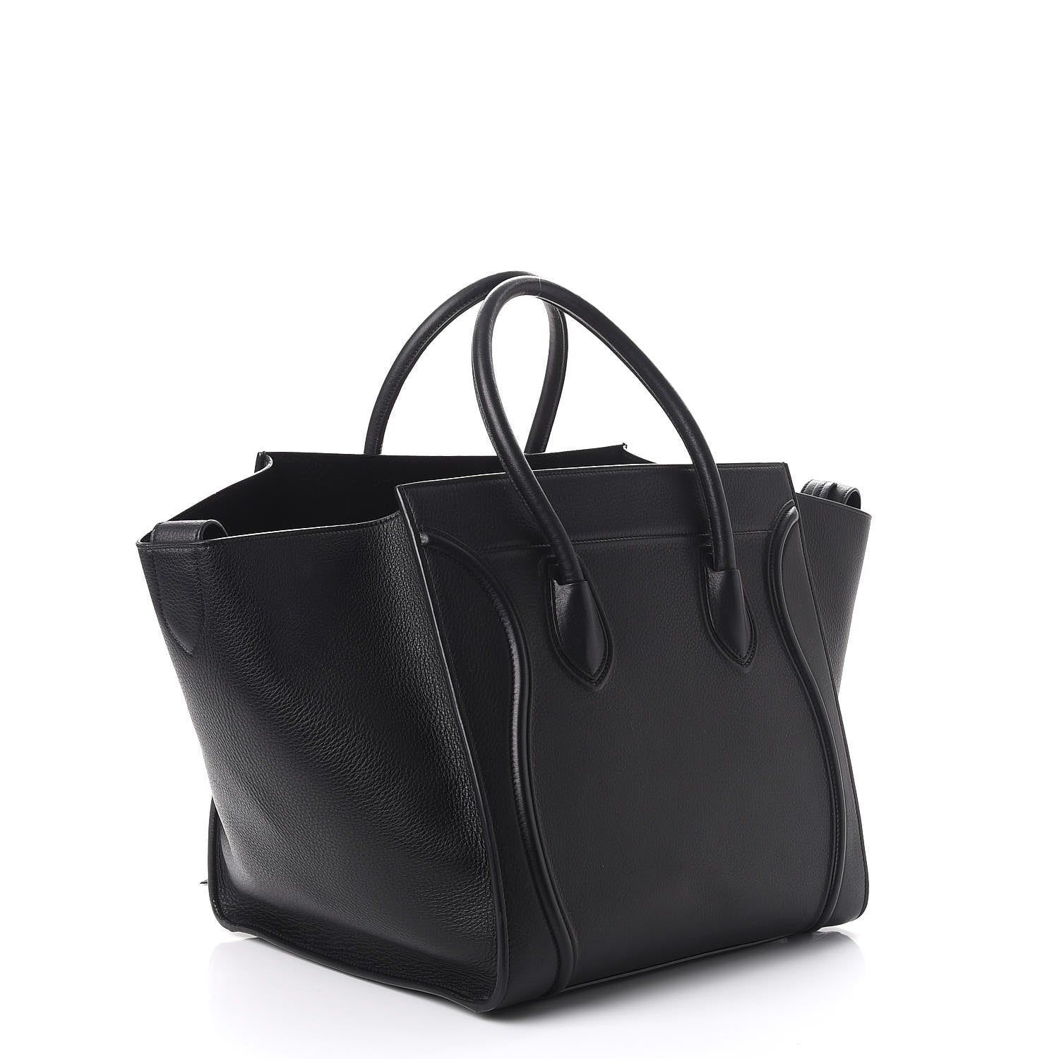 Celine Supple Calfskin Medium Phantom Luggage Black 3 of 8