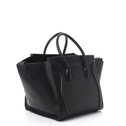 Celine Supple Calfskin Medium Phantom Luggage Black 3 of 8