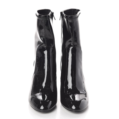 Louis Vuitton Patent Silhouette Ankle Boots 39 Black 2 of 6