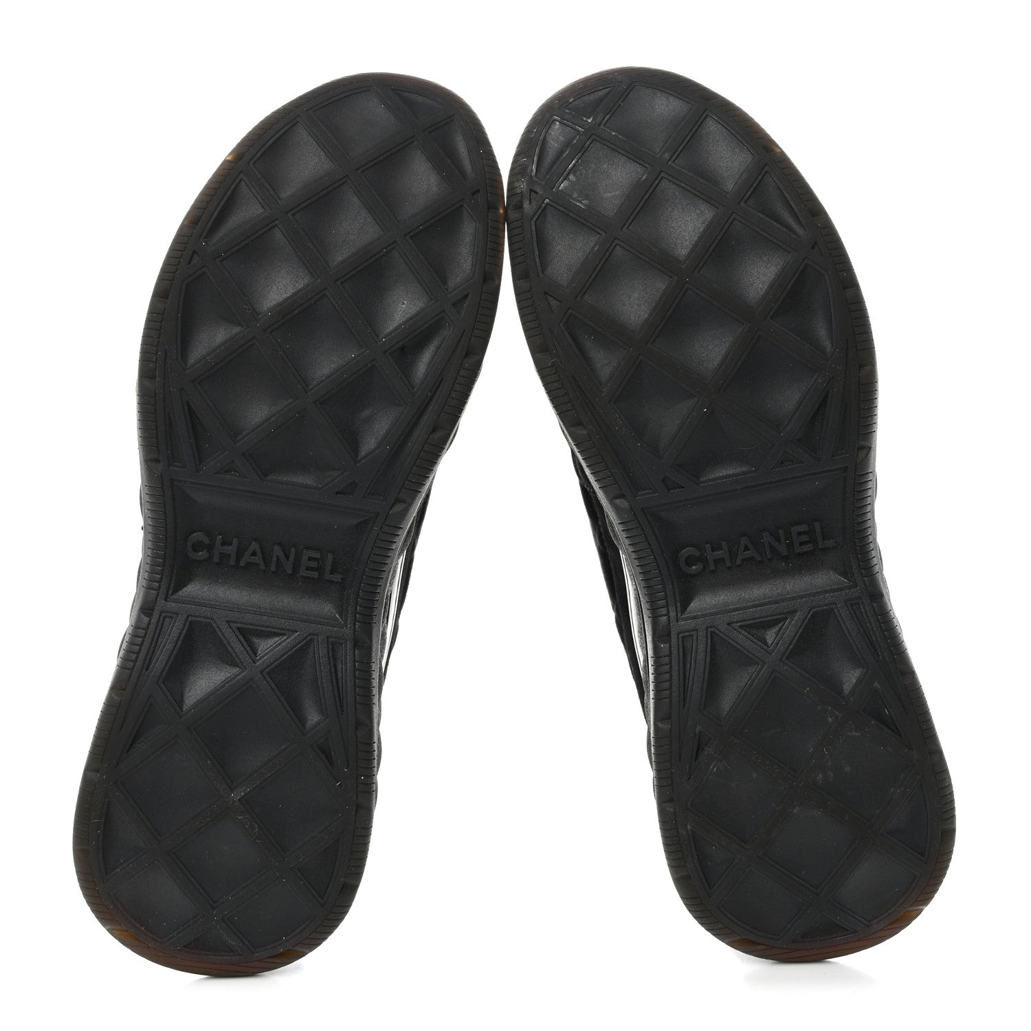 Chanel Suede Calfskin Mixed Fibers CC Sneakers 39.5 Black 5 of 8