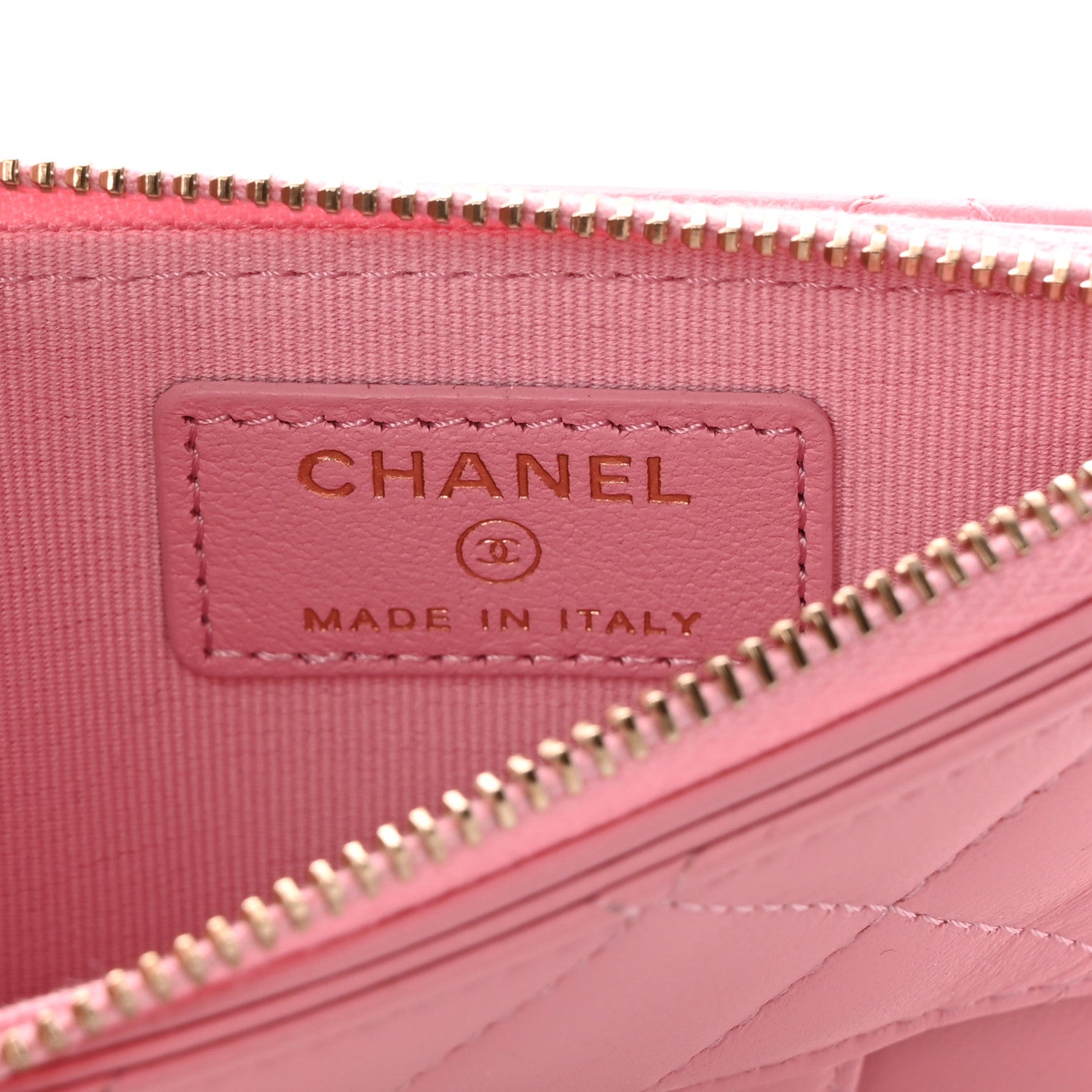Chanel Lambskin Quilted Flap Zip Card Holder Pink 6 of 8