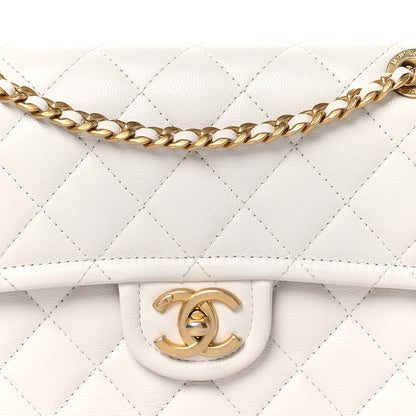 Chanel Caviar Quilted Medium Sweet Classic Flap White 8 of 10
