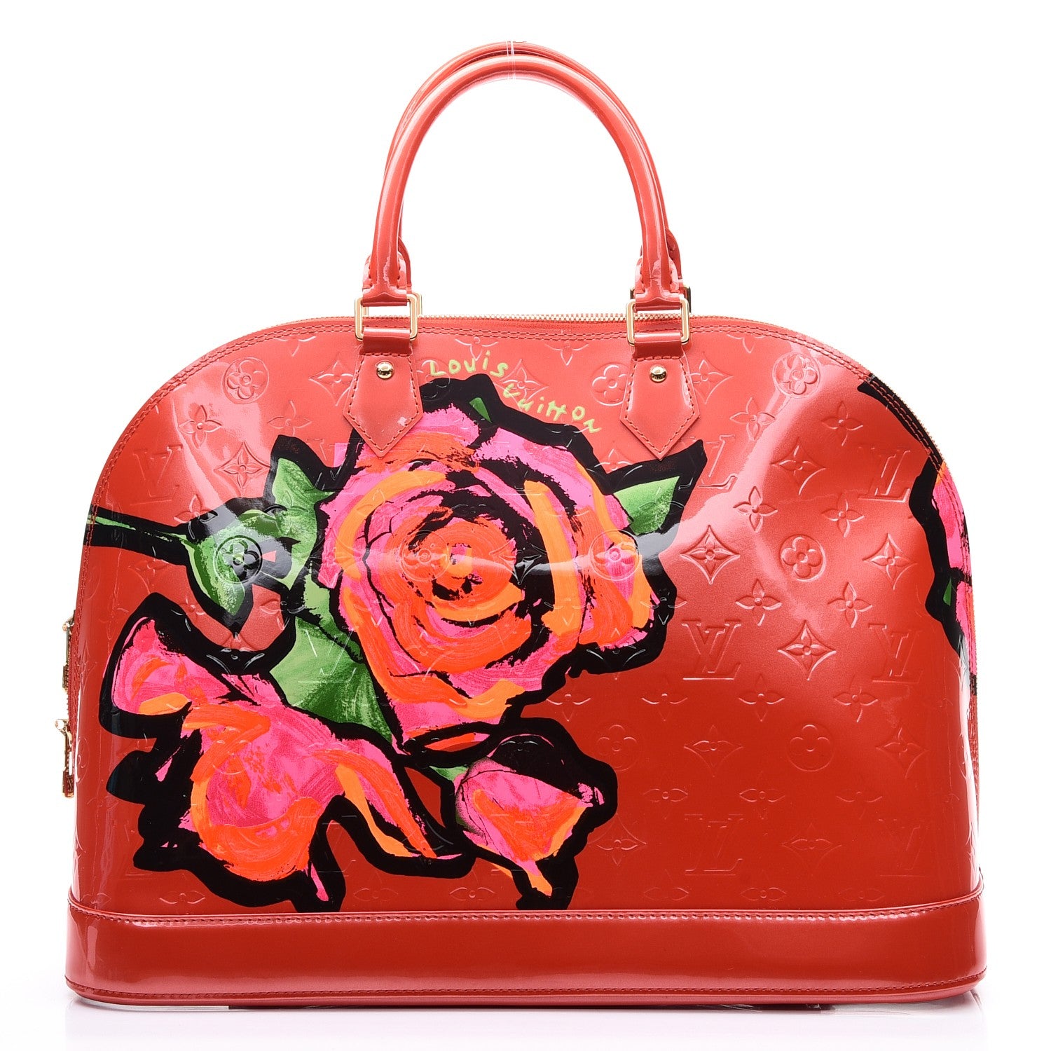 Louis Vuitton Vernis Roses Alma GM Orange Sunset 1 of 7