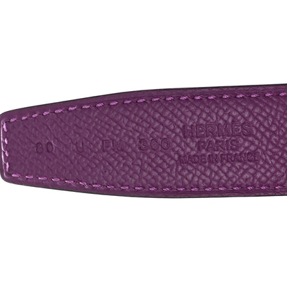 Hermes Epsom Swift 24mm Collier De Chien CDC Belt 80 32 Anemone Rose Shocking 4 of 5
