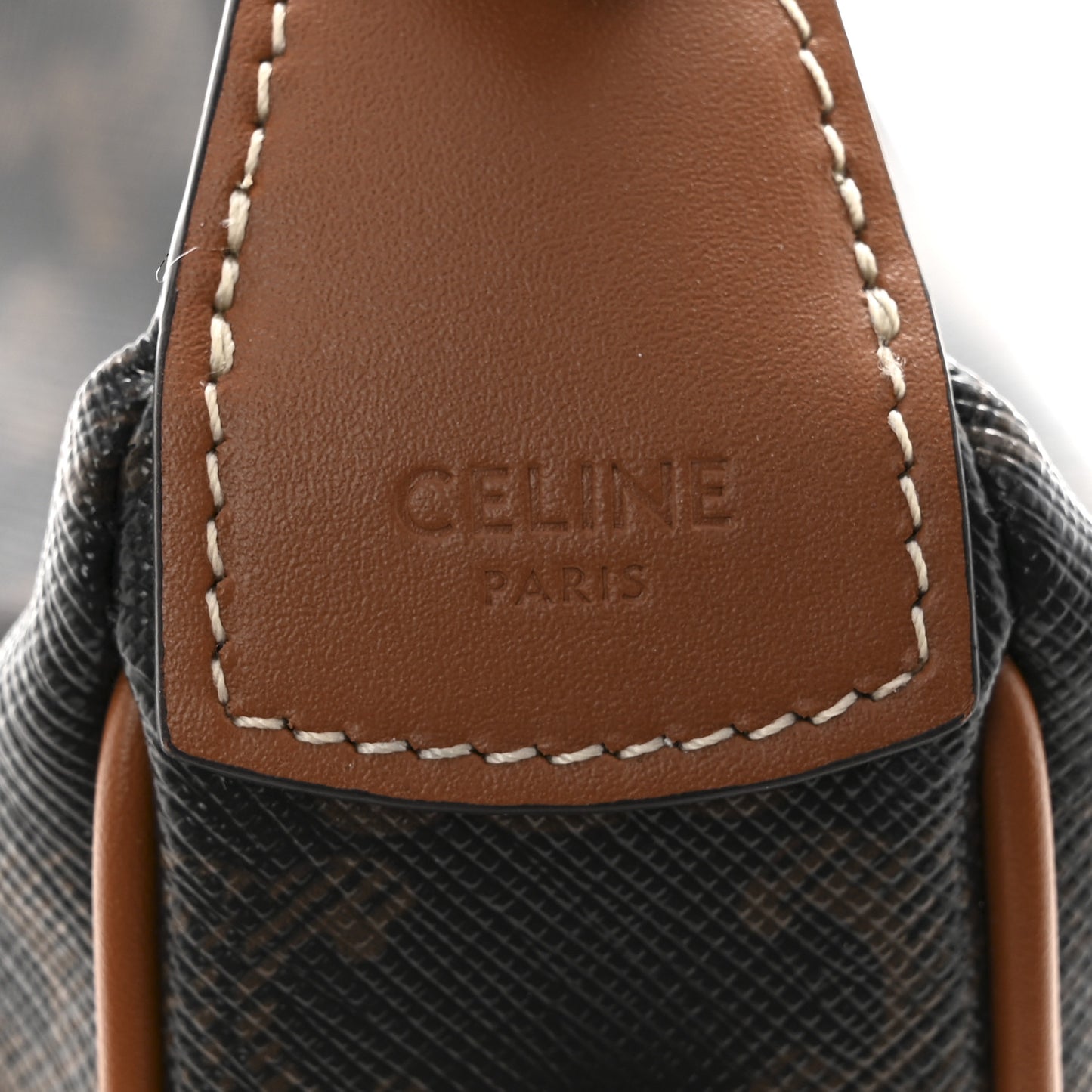 Triomphe Canvas Calfskin Teen Lulu Shoulder Bag Tan