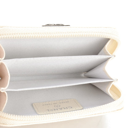 Chanel Caviar Quilted Boy Zip Around Coin Purse Wallet Ivory 5 of 7