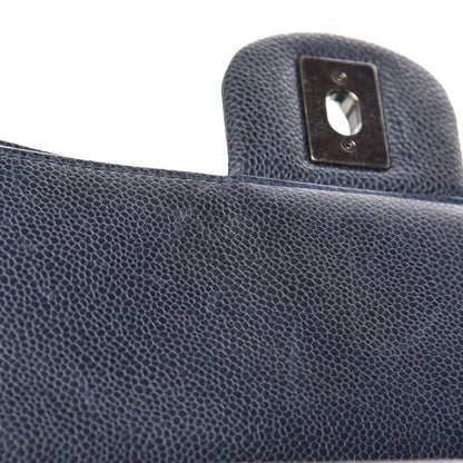 Chanel Caviar Quilted Large Retro Class Flap Dark Navy Blue 13 of 19