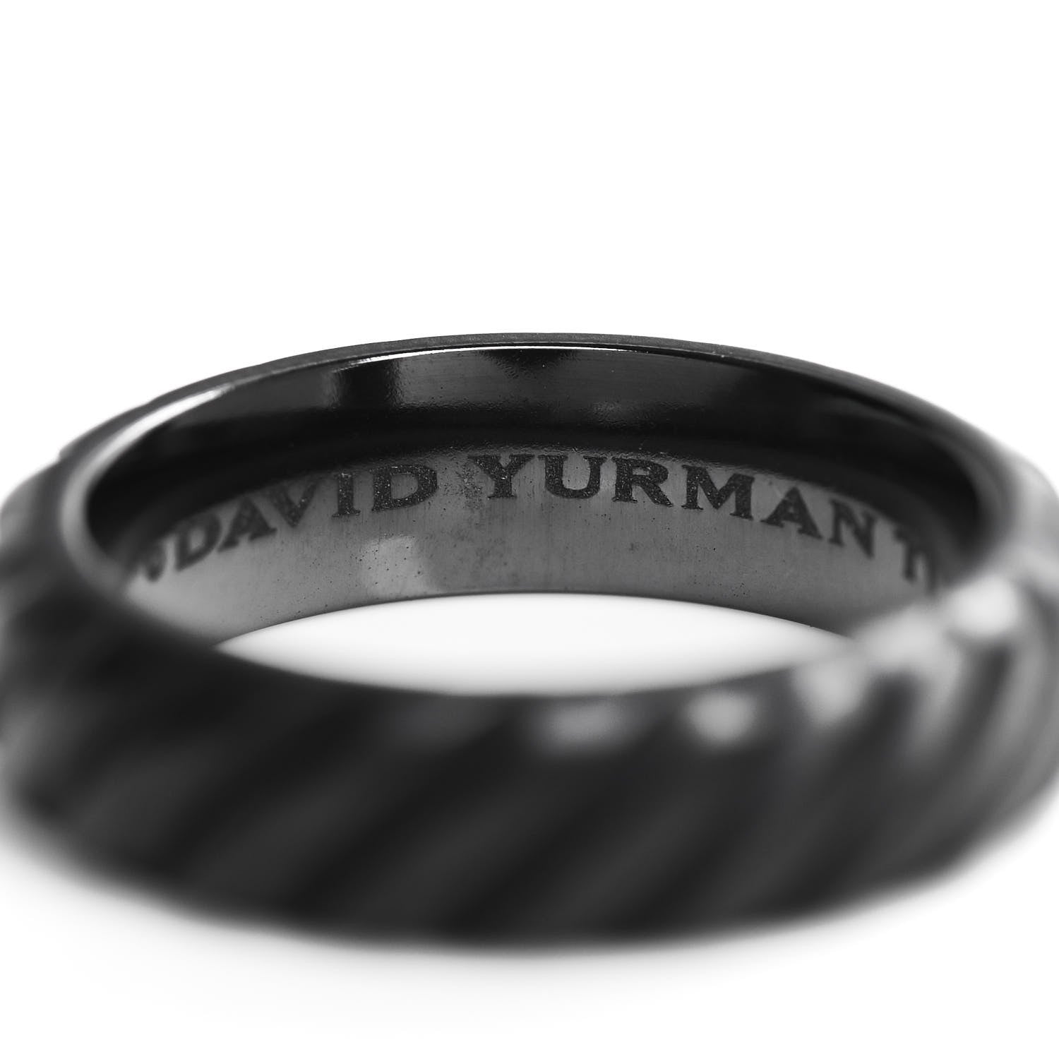David Yurman Black Titanium 6mm Cable Band Ring 59 8.75 4 of 4
