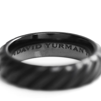 David Yurman Black Titanium 6mm Cable Band Ring 59 8.75 4 of 4