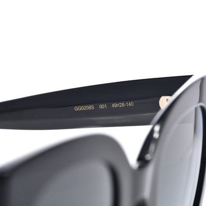 Gucci Round Frame Star Sunglasses GG0208S Black 5 of 9