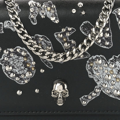Alexander McQueen Calfskin Embellished Skull Mini Shoulder Bag Black 8 of 12
