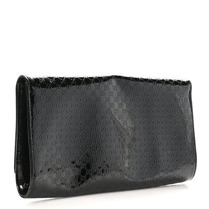 Gucci Patent Microguccissima Medium Broadway Clutch Black 3 of 8