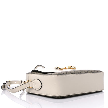 Gucci GG Supreme Monogram Small Horsebit 1955 Shoulder Bag Beige Mystic White 4 of 11