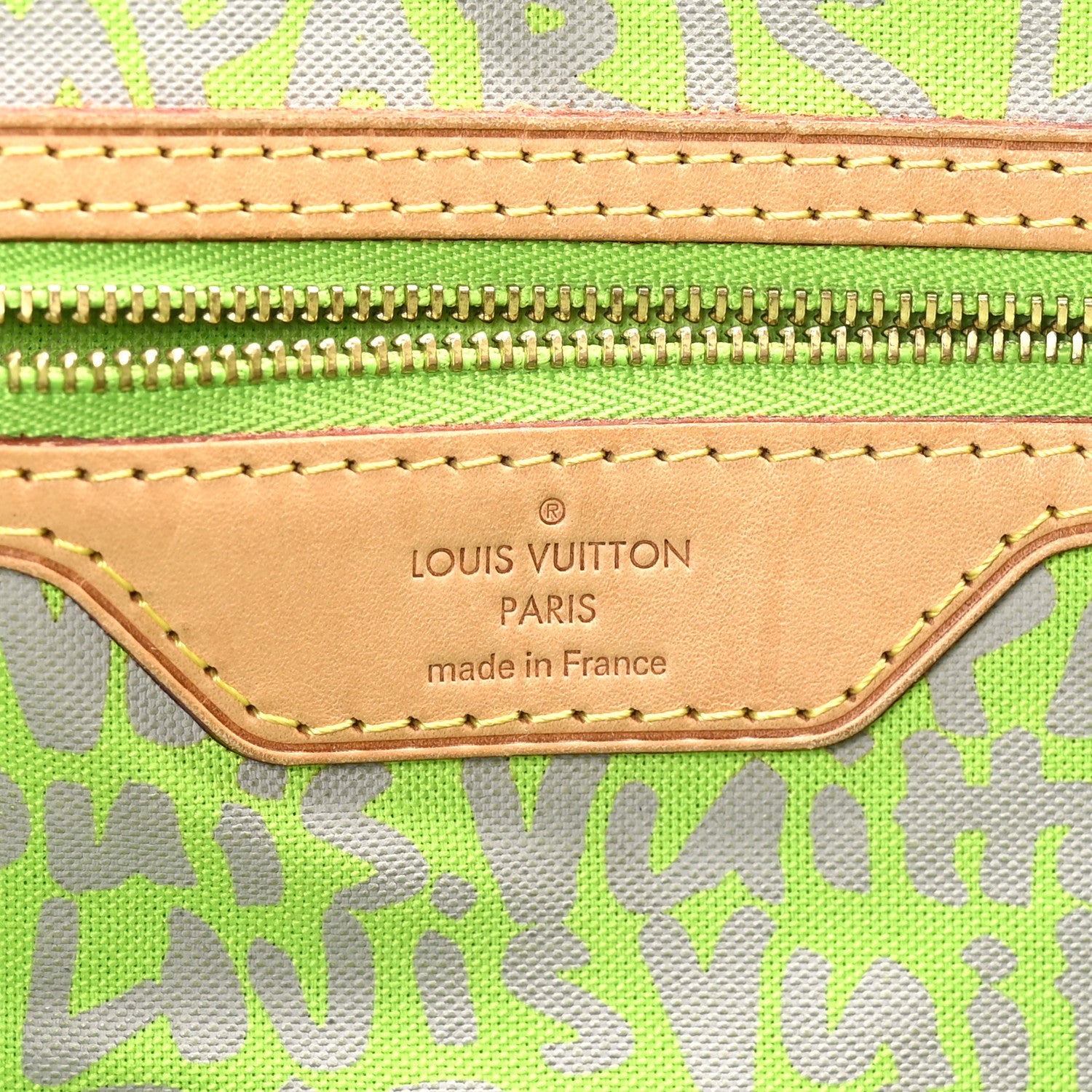 Louis Vuitton Monogram Graffiti Neverfull GM Green 6 of 10