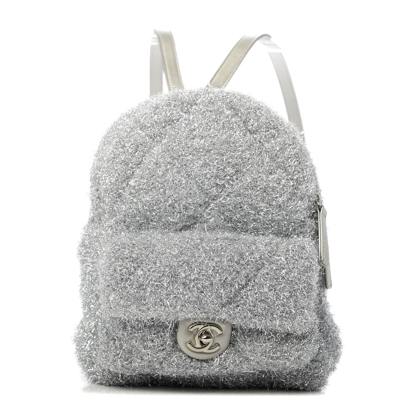 Lurex Knit Mini Pluto Glitter Backpack Grey