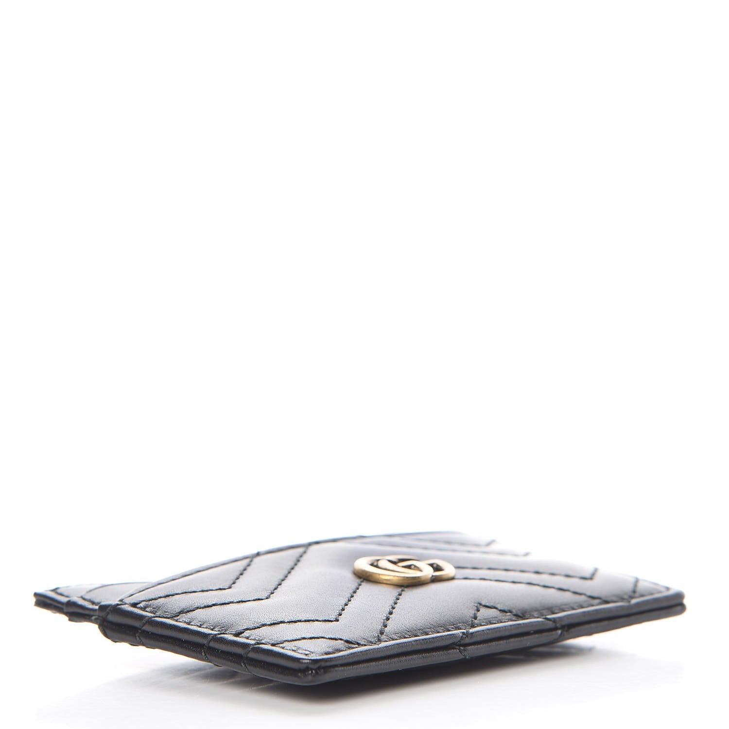Gucci Calfskin Matelasse GG Marmont Card Holder Black 4 of 7