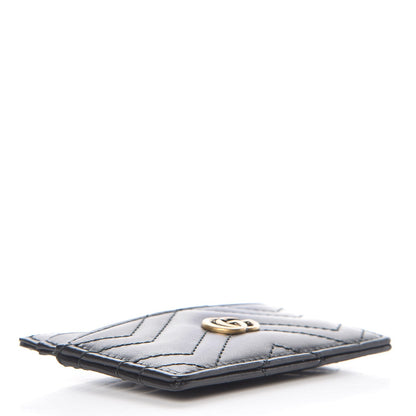 Gucci Calfskin Matelasse GG Marmont Card Holder Black 4 of 7