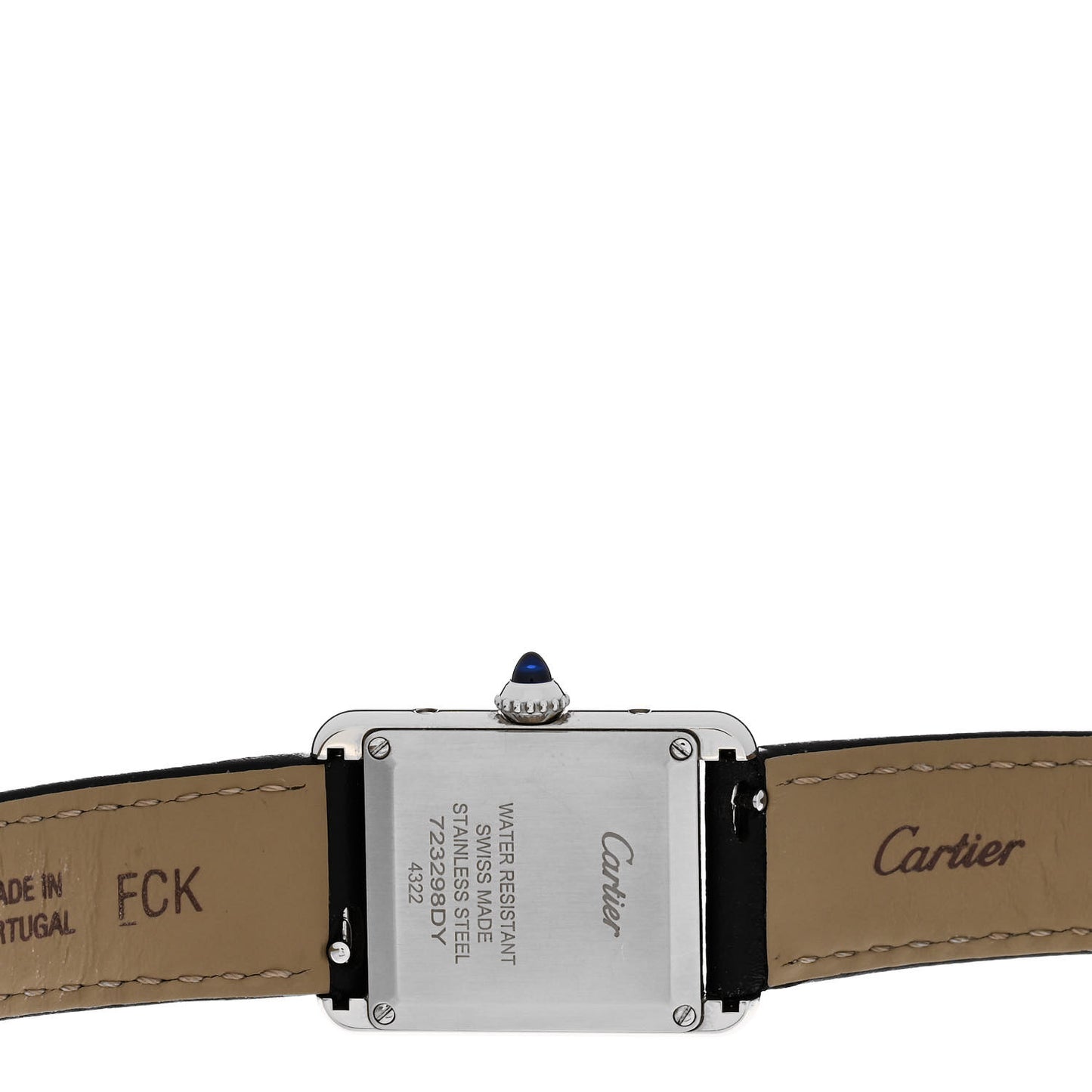 Stainless Steel Calfskin 22mm Must de Cartier Tank Quartz Watch
