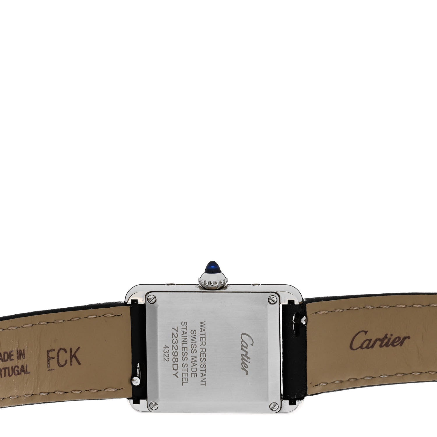 Cartier Stainless Steel Calfskin 22mm Must de Cartier Tank Quartz Watch 4 of 5