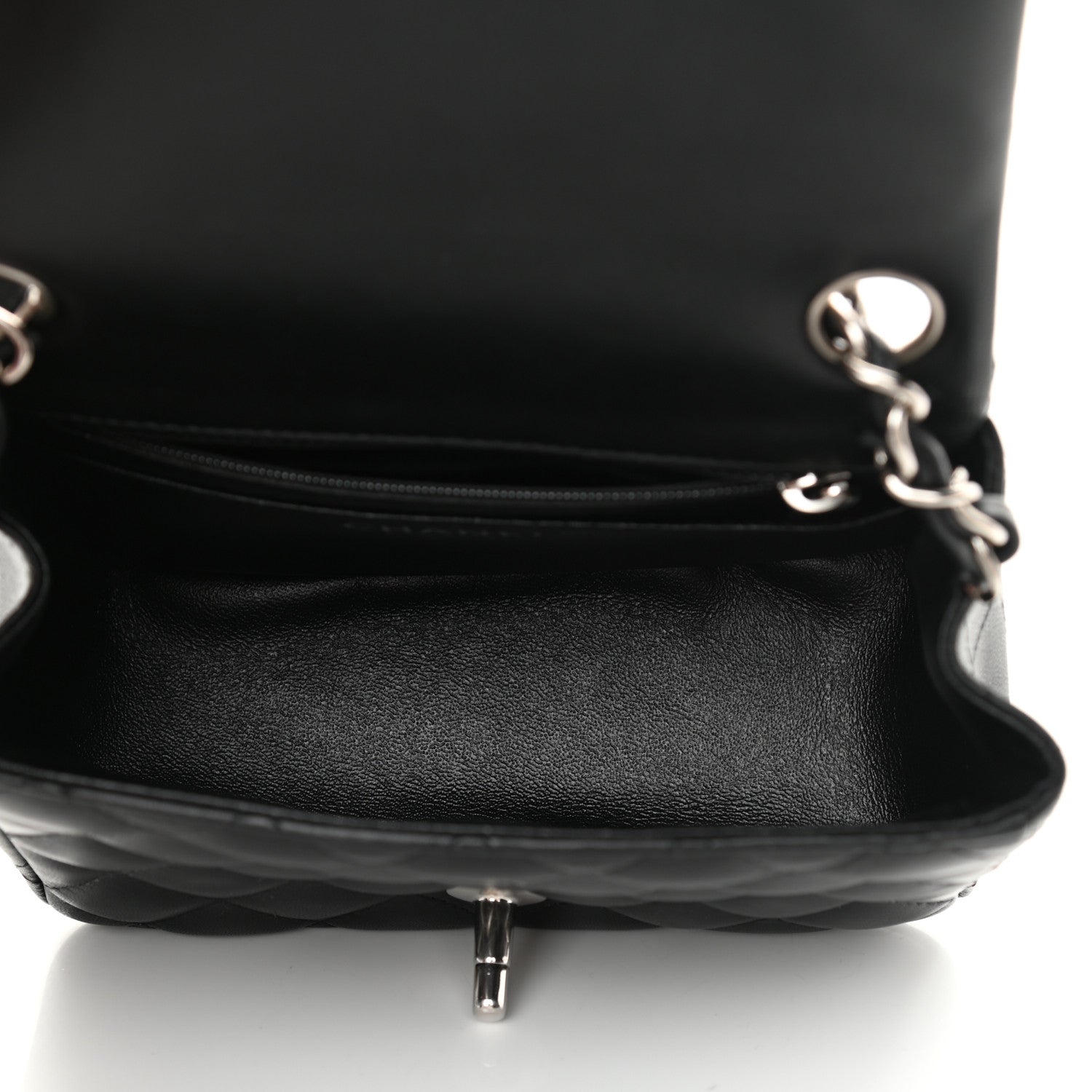 Chanel Lambskin Quilted Mini Square Flap Black 5 of 14