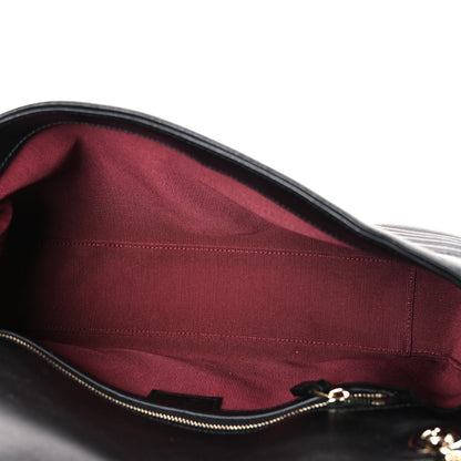 Gucci Lambskin Matelasse Large GG Marmont Shoulder Bag Black 5 of 10