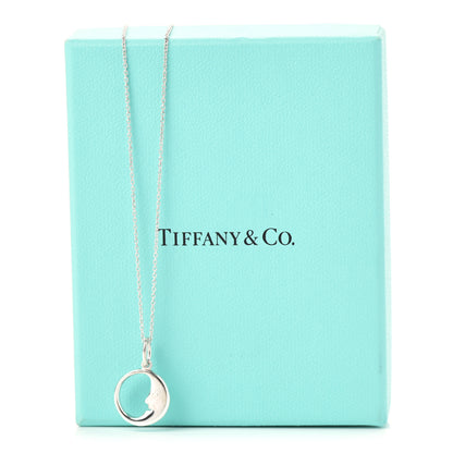 Tiffany Sterling Silver Moon Face Pendant Necklace 6 of 6