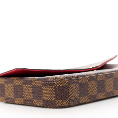 Louis Vuitton Damier Ebene Pochette Felicie Chain Wallet 15 of 17