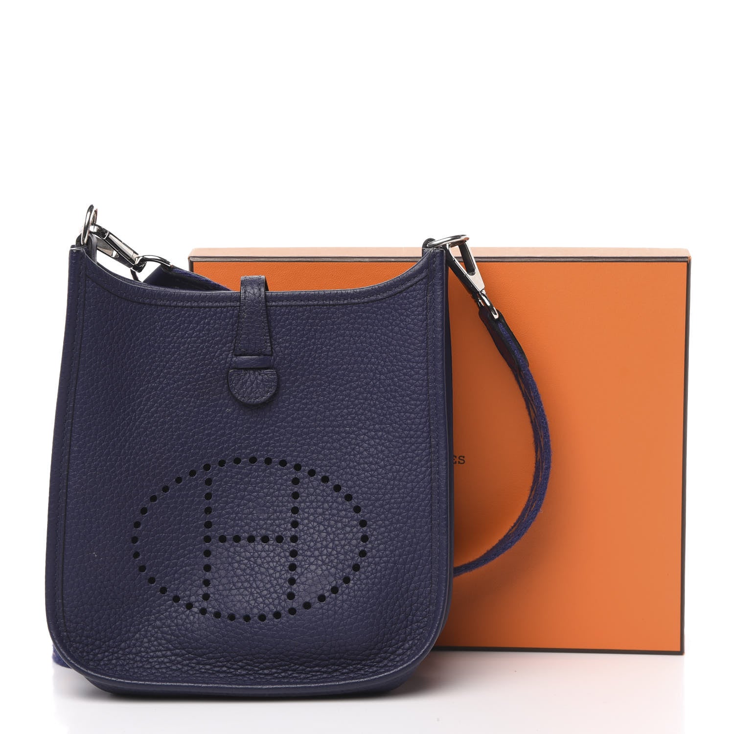 Hermes Taurillon Clemence Amazone Evelyne TPM Bleu Encre 12 of 12