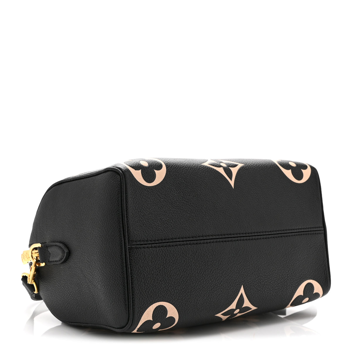 Louis Vuitton Empreinte Monogram Giant Speedy Bandouliere 25 Black Beige 4 of 9