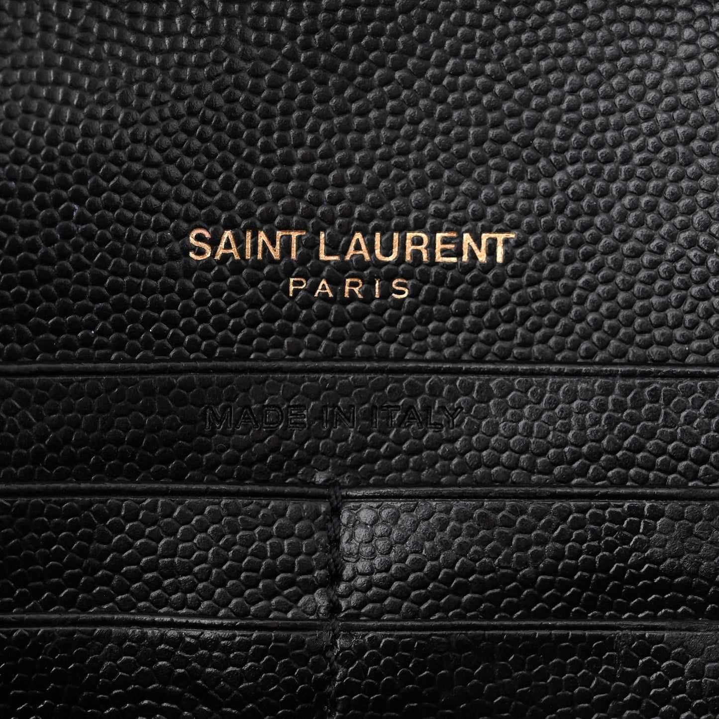 Grain De Poudre Mixed Matelasse Triquilt Monogram Chain Wallet Black