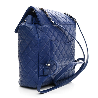 Chanel Lambskin Quilted Large Urban Spirit Backpack Blue 3 of 10