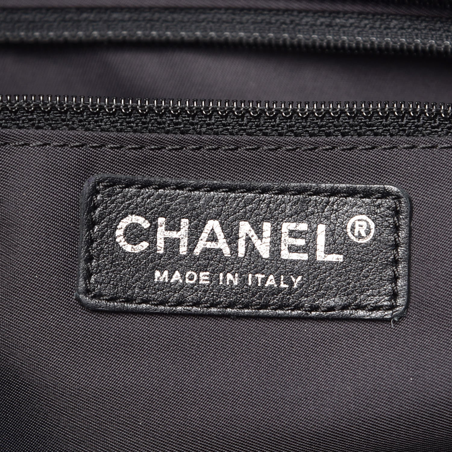 Chanel Coated Canvas Stitched XL Paris Biarritz Tote Black 8 of 11