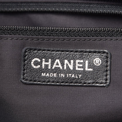 Chanel Coated Canvas Stitched XL Paris Biarritz Tote Black 8 of 11