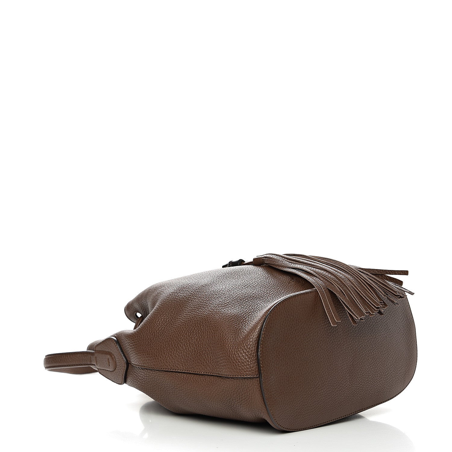 Gucci Calfskin Medium Lady Tassel Bucket Bag Nut Brown 3 of 9