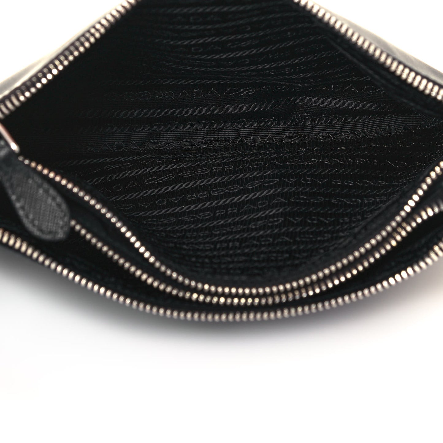 Re-Nylon Saffiano Re-Edition 2000 Double Zip Crossbody Bag Black