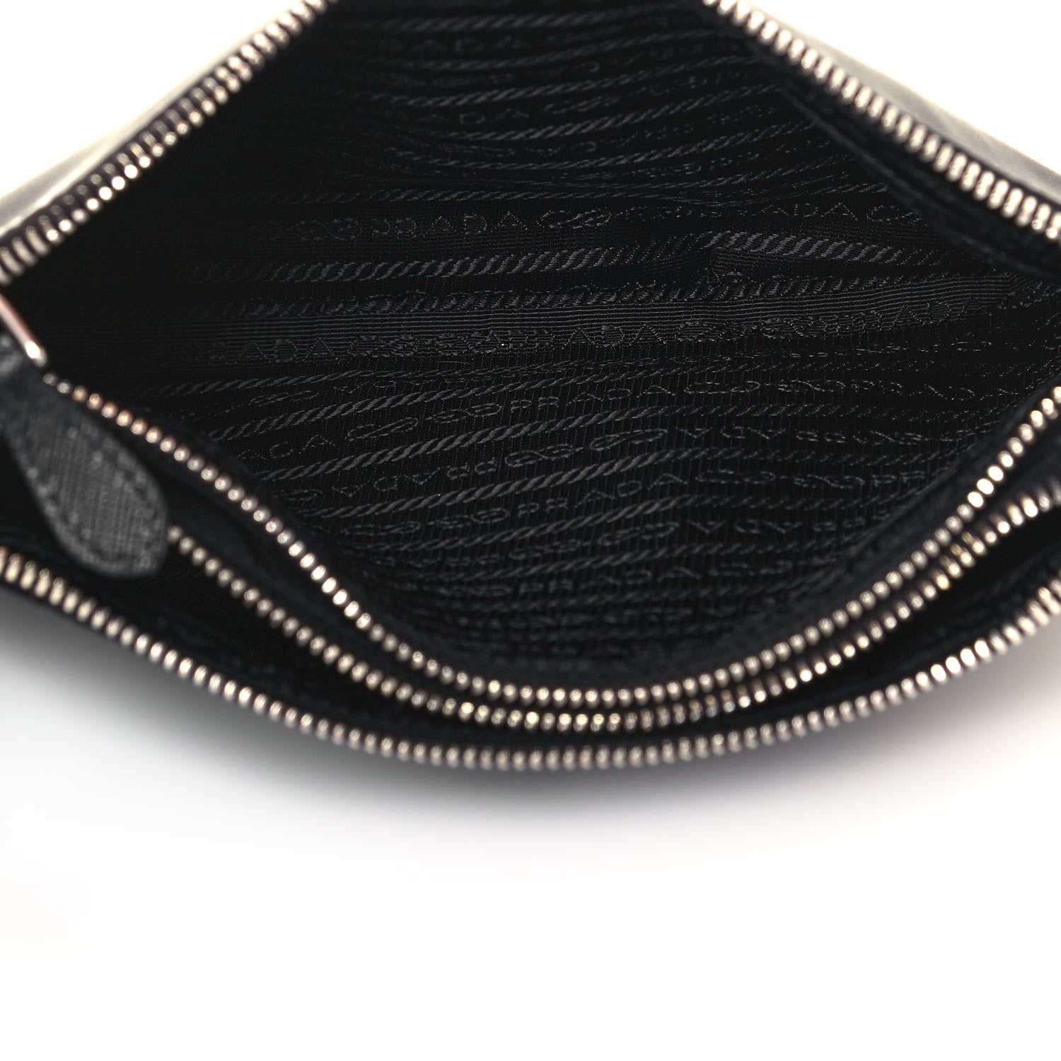 Prada Re-Nylon Saffiano Re-Edition 2000 Double Zip Crossbody Bag Black 5 of 12