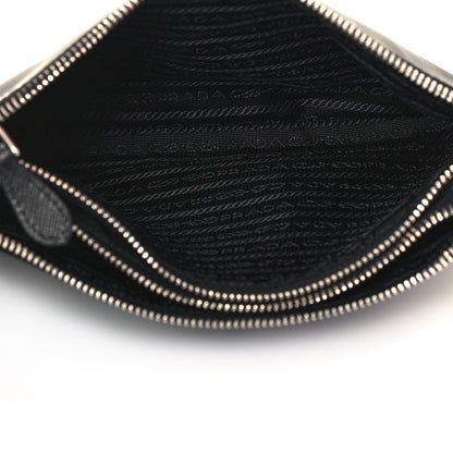 Prada Re-Nylon Saffiano Re-Edition 2000 Double Zip Crossbody Bag Black 5 of 12
