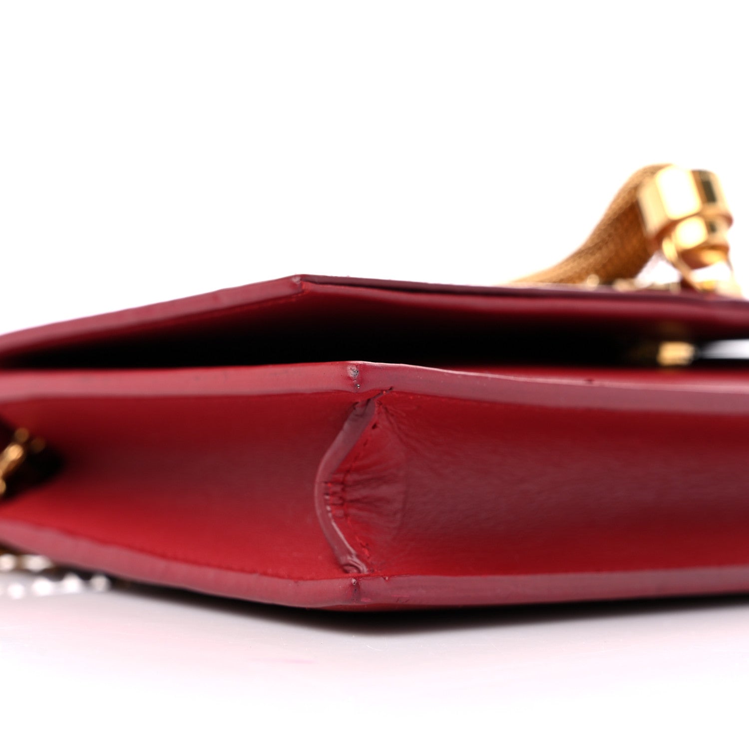 Saint Laurent Smooth Calfskin Classic Monogram Kate Tassel Chain Wallet New Lipstick 7 of 13