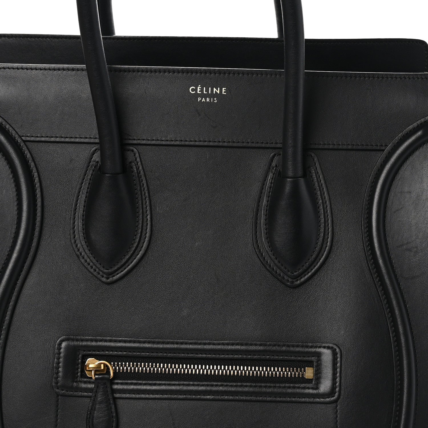 Celine Smooth Calfskin Mini Luggage Black 7 of 9