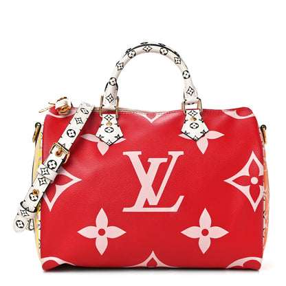 Louis Vuitton Monogram Giant Speedy Bandouliere 30 Rouge 1 of 11