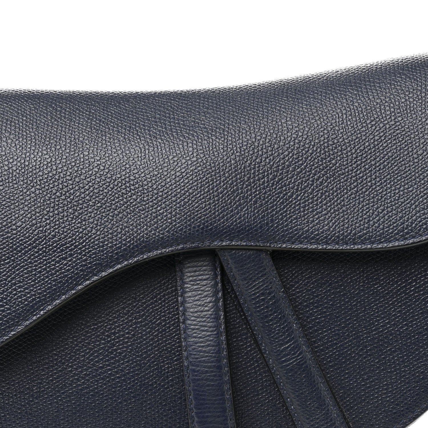 Christian Dior Grained Calfskin Saddle Bag Navy 8 of 11