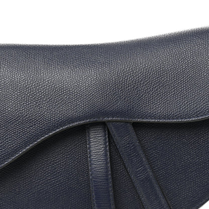 Christian Dior Grained Calfskin Saddle Bag Navy 8 of 11