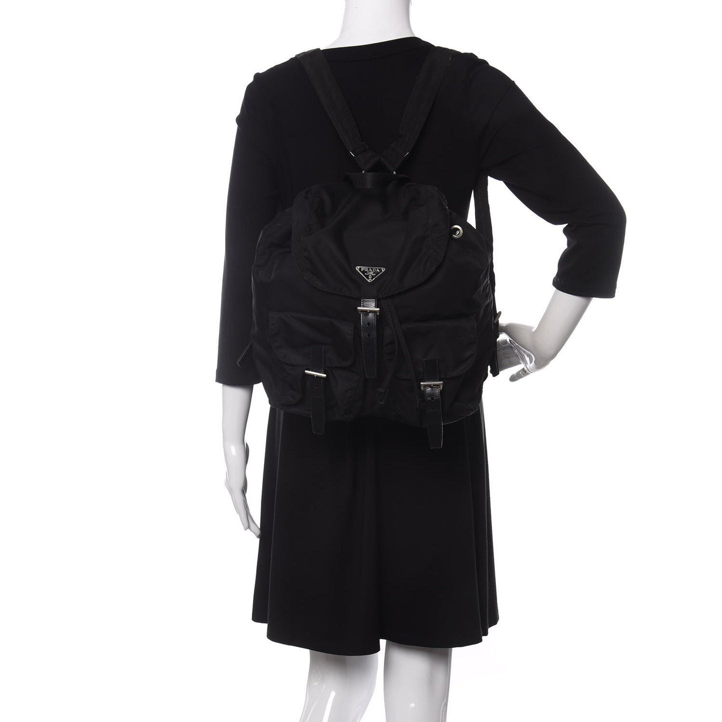 Nylon Vela Medium Backpack Black