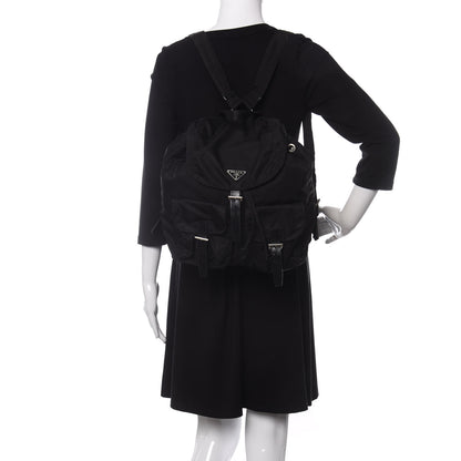Prada Nylon Vela Medium Backpack Black 2 of 8