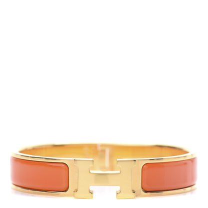 Hermes Enamel Narrow Clic Clac H Bracelet PM Orange 1 of 6