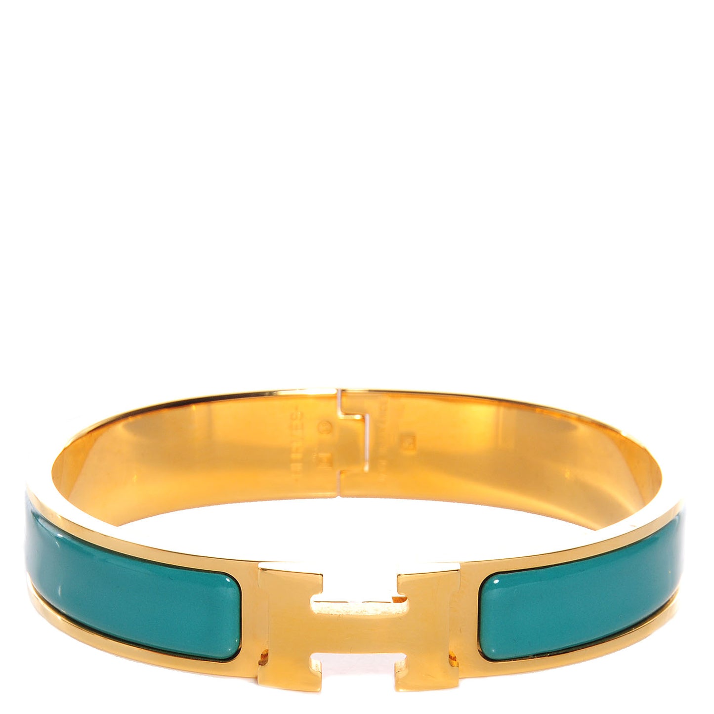 Enamel Narrow Clic Clac H Bracelet PM Bleu Indien