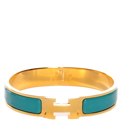 Hermes Enamel Narrow Clic Clac H Bracelet PM Bleu Indien 1 of 5