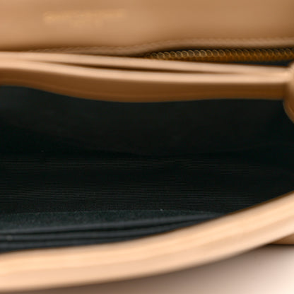 Saint Laurent Calfskin Y Quilted Monogram Toy Loulou Crossbody Bag Latte 4 of 10