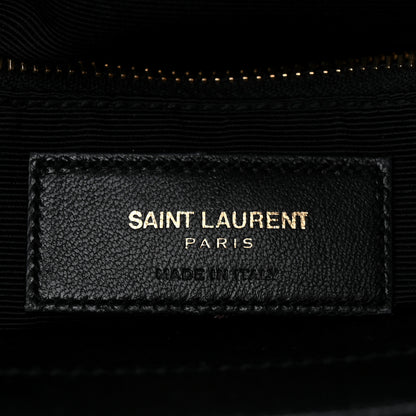 Saint Laurent Grain De Poudre Matelasse Chevron Monogram Shopping Bag Black 6 of 10